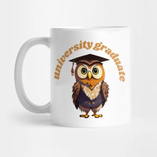 University graduate cartoon owl Mug